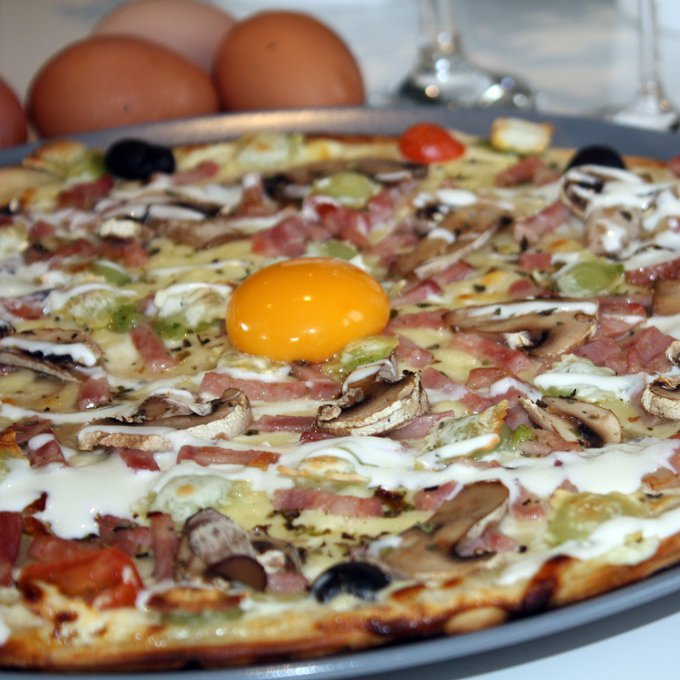 Pizza ravioles carbonara pizzavroom