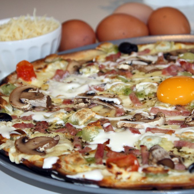 Pizza ravioles carbonara pizzavroom