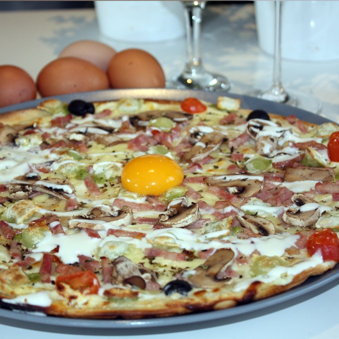 Pizza ravioles carbonara pizzavroom